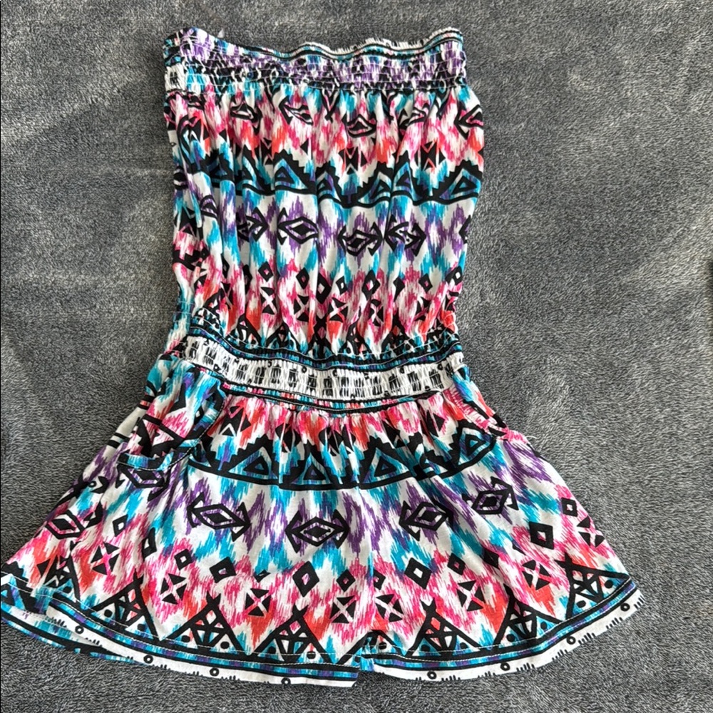 Colorful Geometric Print Dress